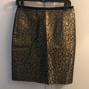 Loft Metallic Print Skirt